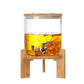 Glass Water Dispenser with Natural Wooden Stand